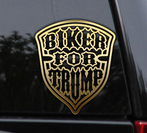 Flawless Vinyl Decal Stickers Biker For Trump Badge Vinyl Decal Sticker