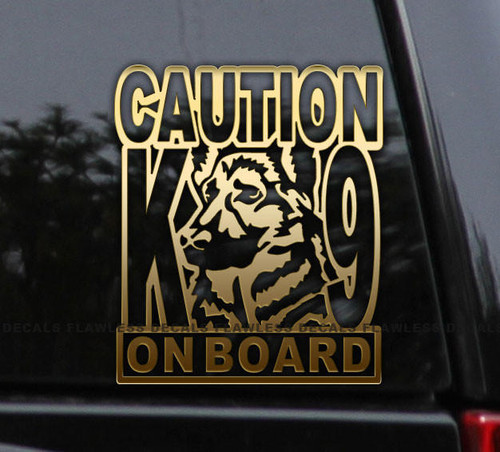 Flawless Vinyl Decal Stickers Caution K9 On Board Decal Sticker