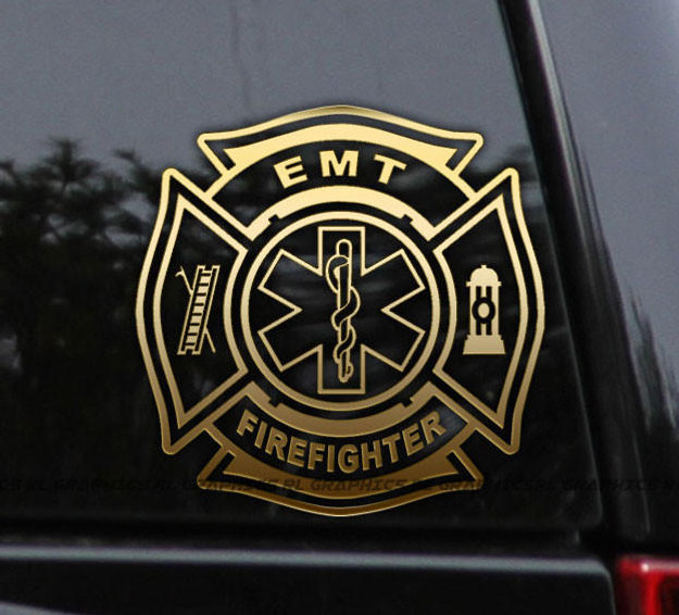 Flawless Vinyl Decal Stickers EMT Firefighter Vinyl Decal Sticker