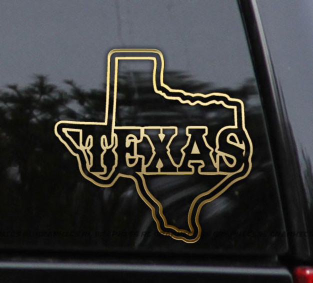 Texas State Outline Decal Sticker