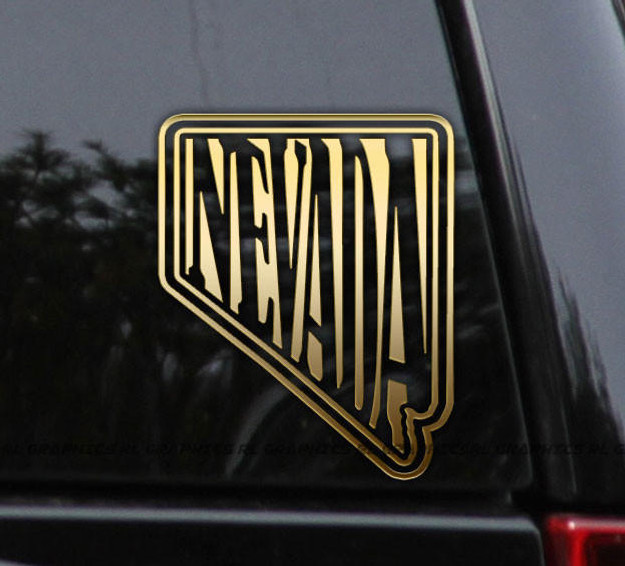 Flawless Vinyl Decal Stickers Nevada State Outline Decal Sticker