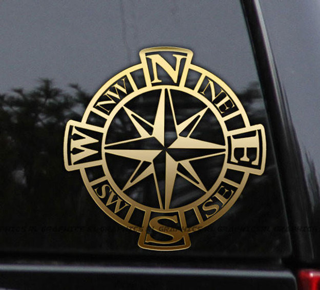 Flawless Vinyl Decal Stickers Compass Vinyl Decal Sticker