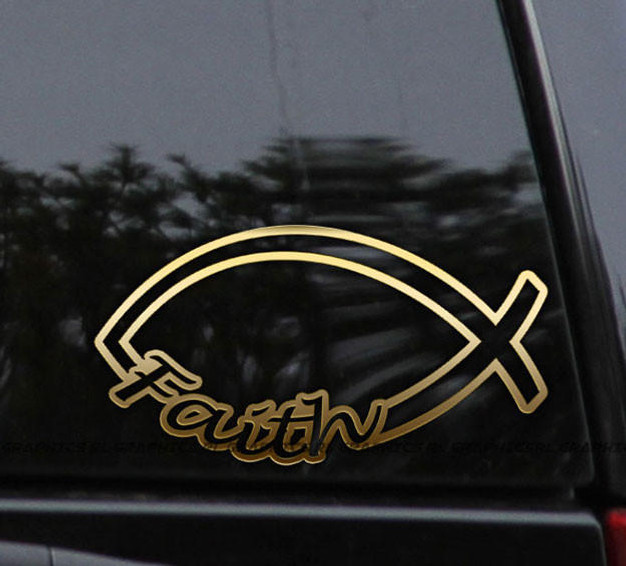 Flawless Vinyl Decal Stickers Jesus Fish Faith Decal Sticker