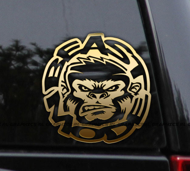 Flawless Vinyl Decal Stickers Beast Mode Gorilla Vinyl Decal Sticker