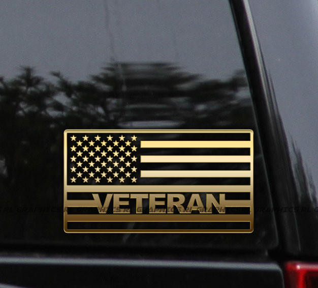 Flawless Vinyl Decal Stickers Veteran American Flag Decal Sticker