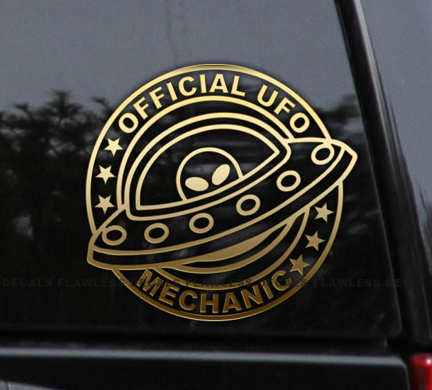 Flawless Vinyl Decal Stickers Official UFO Mechanic Decal Sticker 