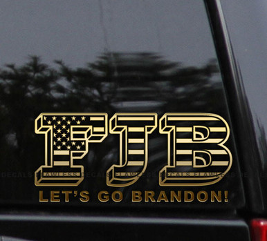 KCD Let's Go Brandon FJB Sticker Decal Funny Silly Hilarious Sticker Decal  2 Pack - 5 X 4 inch Decal Stickers (KCD3166)