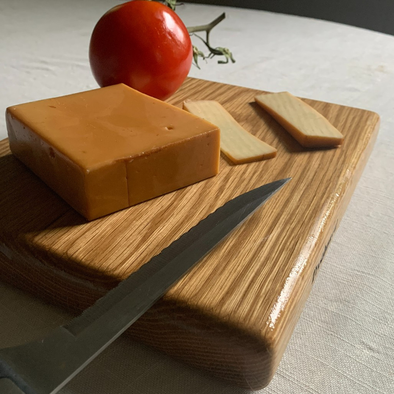 Grain Sack Stripe Wood Bread Board - Small (White)