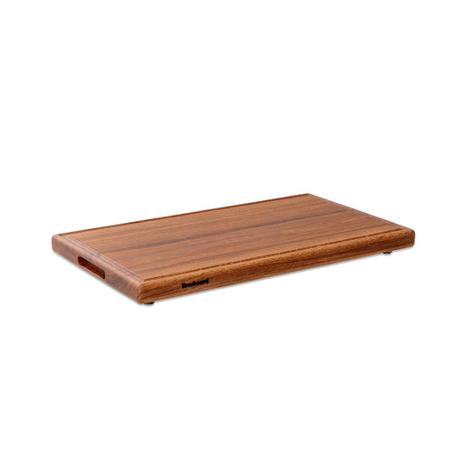 Large oak chopping board by Treeboard, with juice groove and finger joints. These cutting boards are organic.