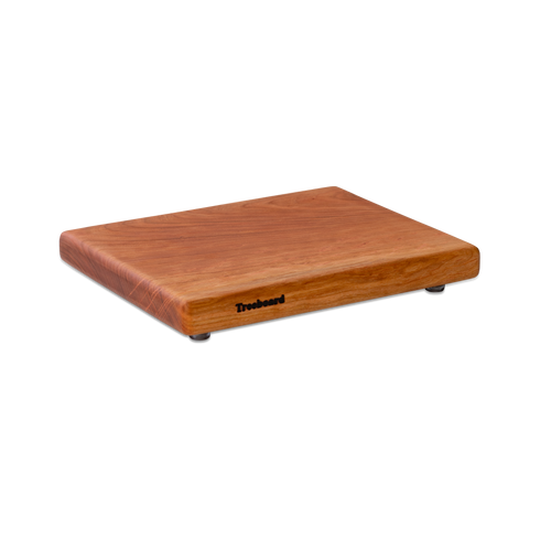 Medium cherry chopping board by Treeboard. These cutting boards are organic, made of one piece of wood with no glue or petroleum products.