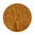 Round trivet seen from above. A cherry stand for hot pans with three legs, by Treeboard. Photo shows curly cherry grain.