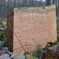 Handcrafted Small Teak Wood Cutting Board in Light Brown, 'Home Flavors