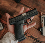 True Precision CZ P10C Non-Threaded Barrel - Installed on a Gun in Hand