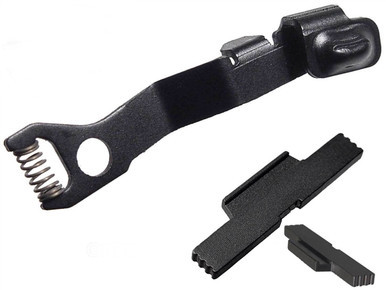 Glock 43 43x 48 Ghost Extended Slide Release & NDZ ESLL Extended Slide Lock Lever Black