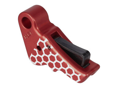 Apex Springfield Armory Hellcat Hellcat Pro Trigger Enhancement Kit in Red Black with Honey Comb Pattern, V3 - Front View