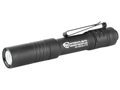 Streamlight Microstream USB Flashlight Black, 250 Lumens, 66601 - Left View