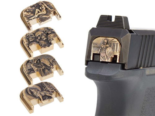NDZ Ruger RXM 3D Design Rear Slide Cover Plates Solid Brass - Multiple Variations