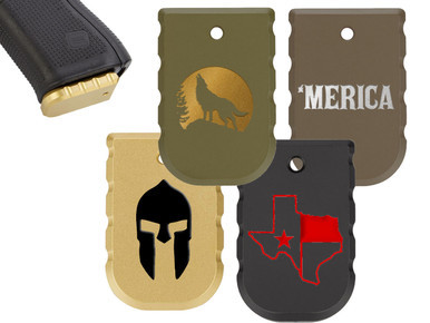 NDZ Glock V-Series Magazine Floor Plate, Heavyweight Brass - Multiple Color Options