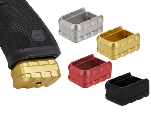 NDZ Glock Gen 1-6 Magazine Plus 2 Capacity Extension Base Plate, Aspis Cut - Multiple Variations