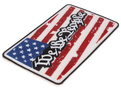 NDZ We The People US Flag Hook & Loop Glow-in-the-Dark Patch - Angled View