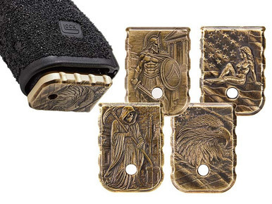 NDZ Glock V-Series Magazine Floor Plate Heavyweight Brass, 3D Designs - Multiple Variations