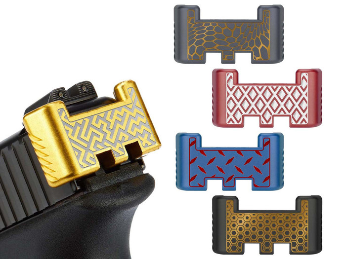 NDZ Glock Gen 1-5 Slide Racker Plate with Engraved Patterns - Multiple Variations