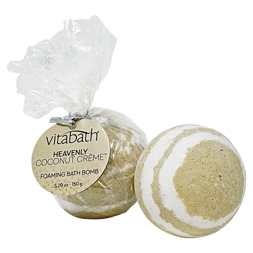 Heavenly Coconut Crème™ Hand- Wrapped Foaming Bath Bomb 5.29 oz/150 g