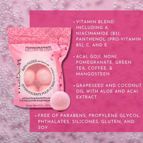Pomegranate Bellini Blush™ Bath Fizzies 11.3oz/320g