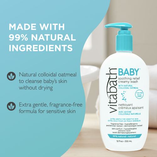BABY Soothing Relief Creamy Wash  12 fl oz/355 mL