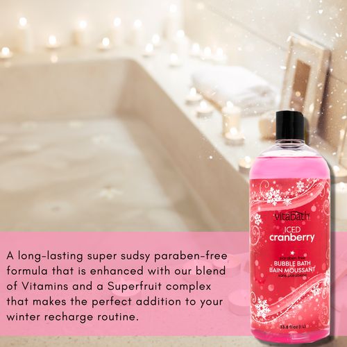 Iced Cranberry Bubble Bath - 33.8 fl oz/1 L