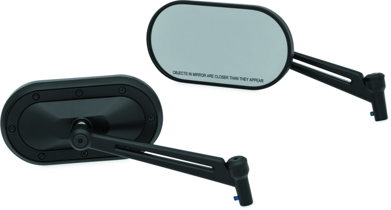 KURYAKYN ブラック バイクミラー Kuryakyn Heavy Industry Mirrors