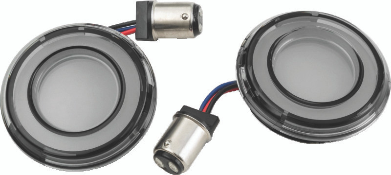 Kuryakyn Tracer LED Front Turn Signal Inserts, White/Amber Light