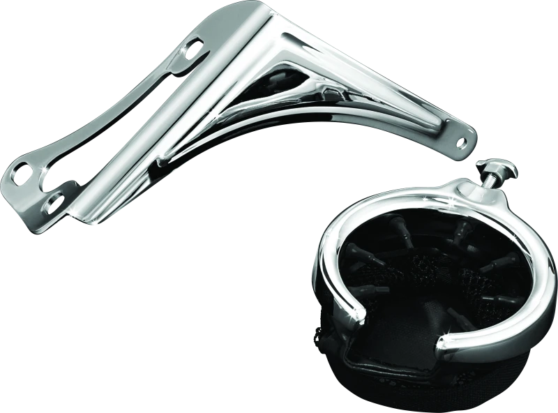 Kuryakyn Passenger Drink Holder With Basket 98-13 Touring Right Side Chrome - 1482