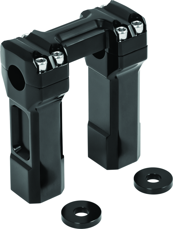 Kuryakyn 5inch Billet Handlebar Risers Black - 6132