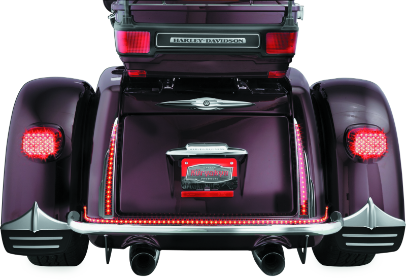 Harley-davidson トライクテールライトセット￼ Kuryakyn Kuryakyn Rear Light Bars For Trikes Chrome - 6976