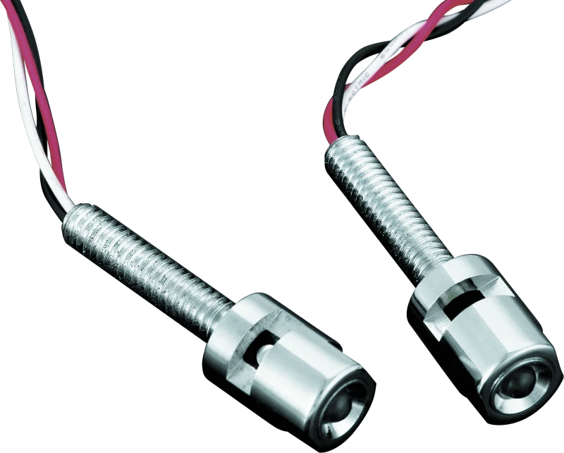Kuryakyn LED License Plate Light With Red Accent Light Universal Chrome - 9398