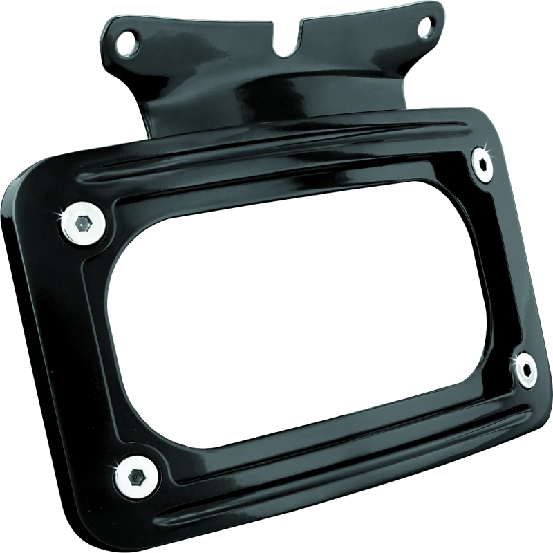 Kuryakyn Curved License Plate Mount Black - 3149