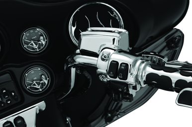 KURYAKYN ハンドルカバー ハーレー用 Kuryakyn Kuryakyn Handlebar Control Dress Up Kit Chrome - 1740