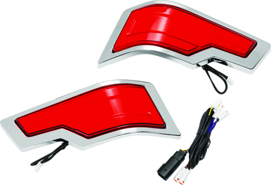 Kuryakyn Kuryakyn Tracer Tour Pak Rear Lights Chrome Red Lens - 2954