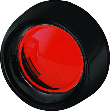 Kuryakyn Kuryakyn Deep Dish Bezels Red Lens Gloss Black - 5482