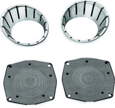 Kuryakyn Kuryakyn LED Speaker Bezels 96-13 Touring Models Chrome