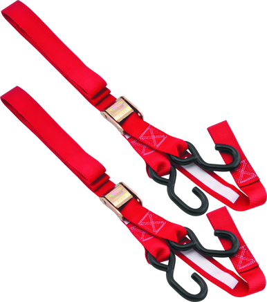 BikeMaster Tiedown 1-1/2 Integrated Softhook - Red - 100516