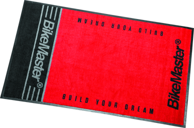 BikeMaster 5ft x 3ft Track Mat - Red/Black - 151636