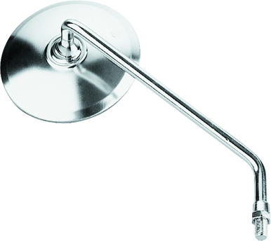 BikeMaster Round Mirror 10mm Left - Stainless - 600071