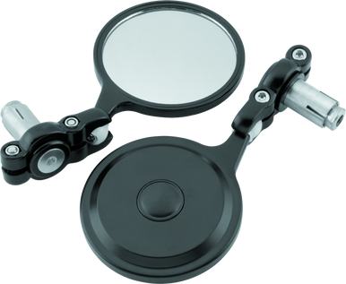 BikeMaster Barend Mirror Folding 7/18in Handlebars - Pair - Black - 600300