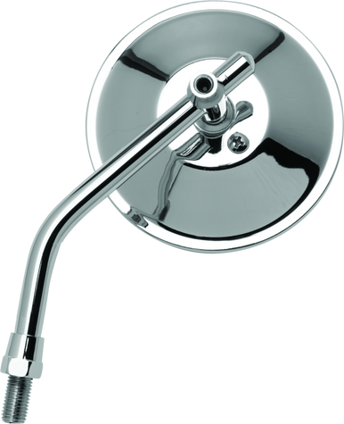 BikeMaster 4in Adjustable Round Mirror 10mm - Each - Chrome - 600800