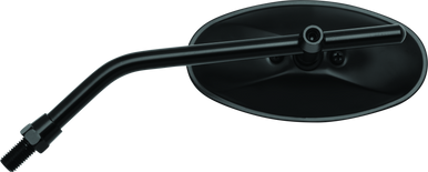 BikeMaster Adjustable Oval Mirror 10mm - Each - Black - 600805