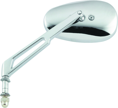 BikeMaster Harley Highrise Mirror 6-1/16in Stem - Each - Chrome - 601141