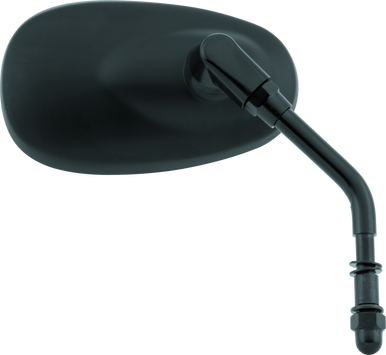 BikeMaster Harley Oval Mini Mirror - Each - Matte Black - 601154