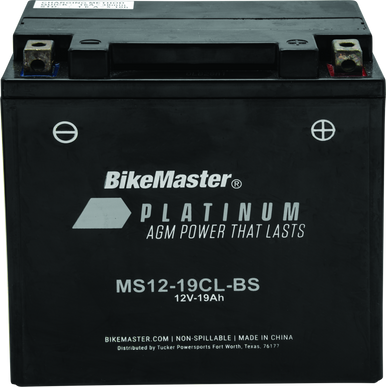 BikeMaster AGM Battery - MS12-19CL-BS - 780722